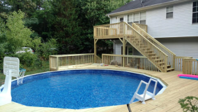 A recent deck contractor job in the area