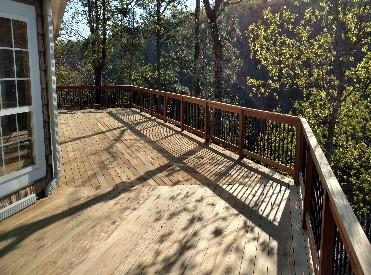 A recent deck contractor job in the area